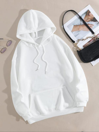 Women'S "Not in the Mood" Letter Print Drop Shoulder Graphic Hoodie, Drawstring Longsleeves Hooded Sweatshirt for Daily Wear, Essential Hoodies, Mean Girls Outfit, Graphic Hoodie, Fall Outfits 2024, Women'S Back to School Clothing for Spring & Fall