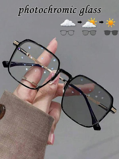 Summer Simple Square Frame anti Blue Light Eyeglasses, Back to School for Work, Daily Clothing Decor, Unisex Glasses Accessories for Student Daily