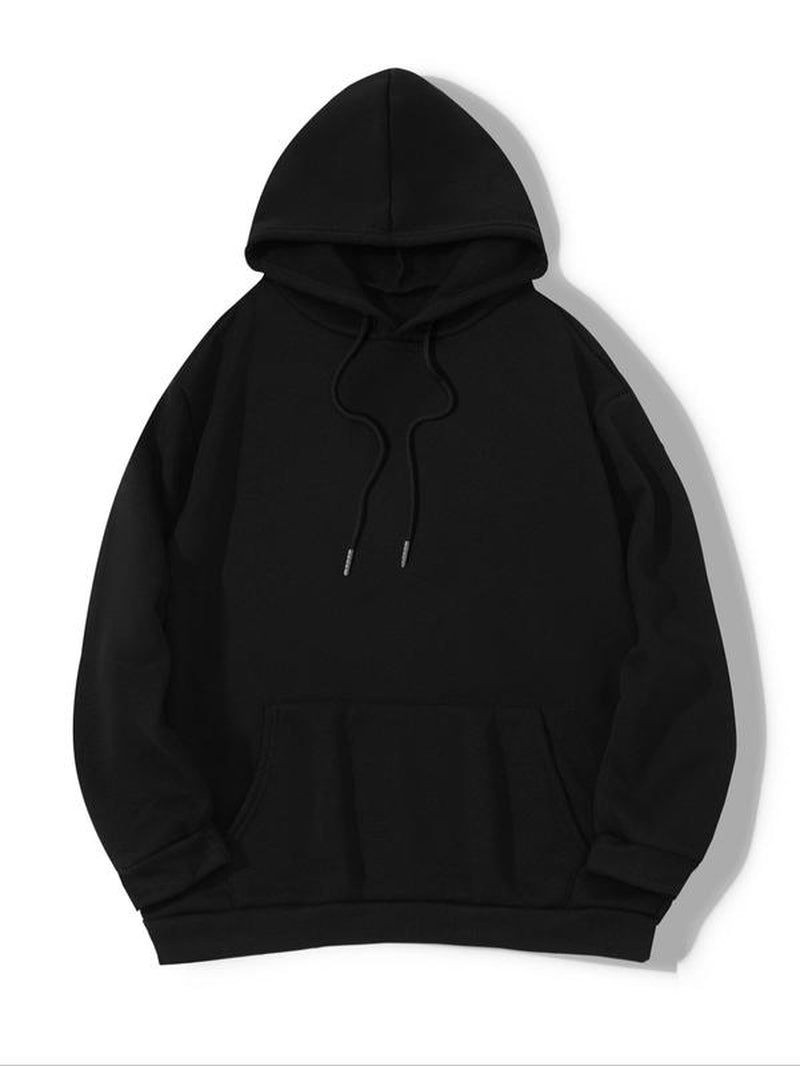 Women'S "Not in the Mood" Letter Print Drop Shoulder Graphic Hoodie, Drawstring Longsleeves Hooded Sweatshirt for Daily Wear, Essential Hoodies, Mean Girls Outfit, Graphic Hoodie, Fall Outfits 2024, Women'S Back to School Clothing for Spring & Fall