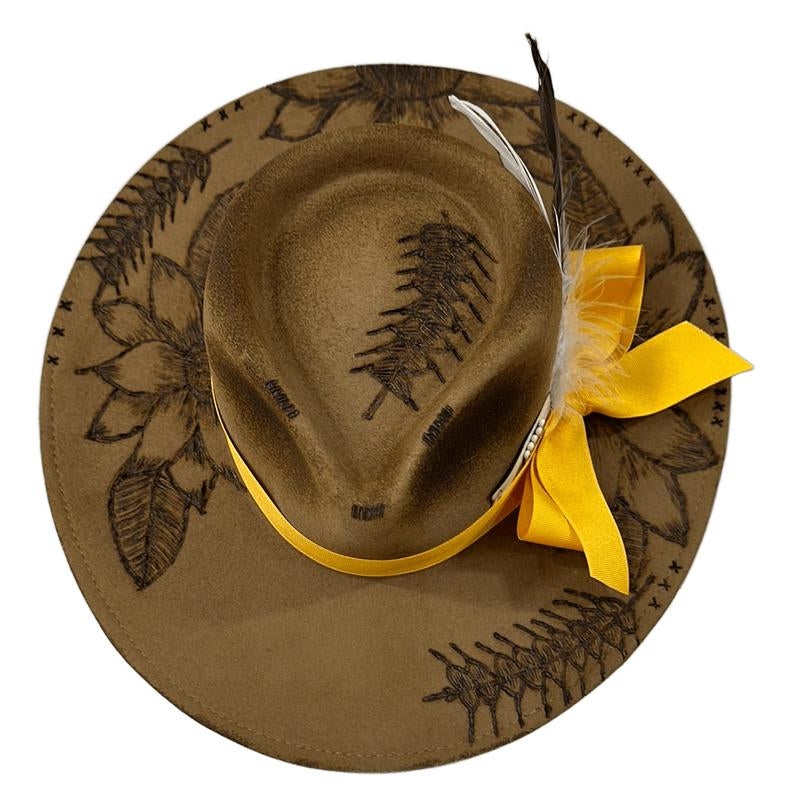 Yellow Ribbon Flower Hat