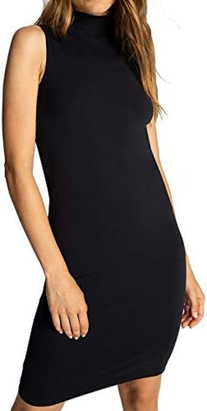 Women'S Mock Neck Smoothing Dress