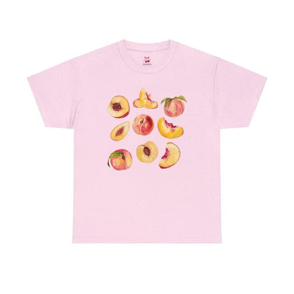 Peach T-Shirt, Vintage Graphic Fruit Shirt, Boho Aesthetic Tee for Women