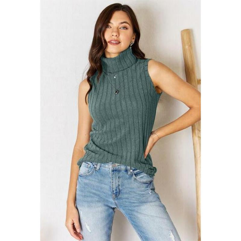 Basic Bae Ribbed Turtleneck Tank