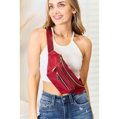 Fame Triple Pocket Nylon Fanny Pack