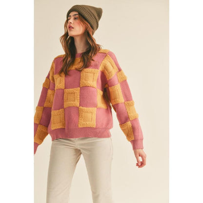 &M Textured Check Sweater