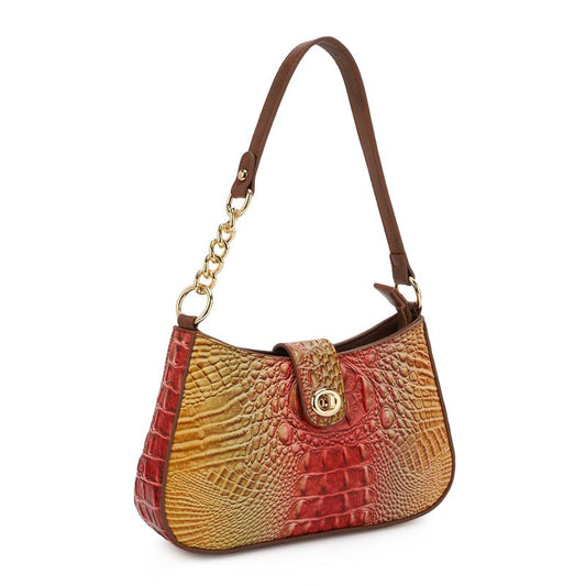 GIANA Ombré Croc Embossed Baguette Bag, Shoulder Bag