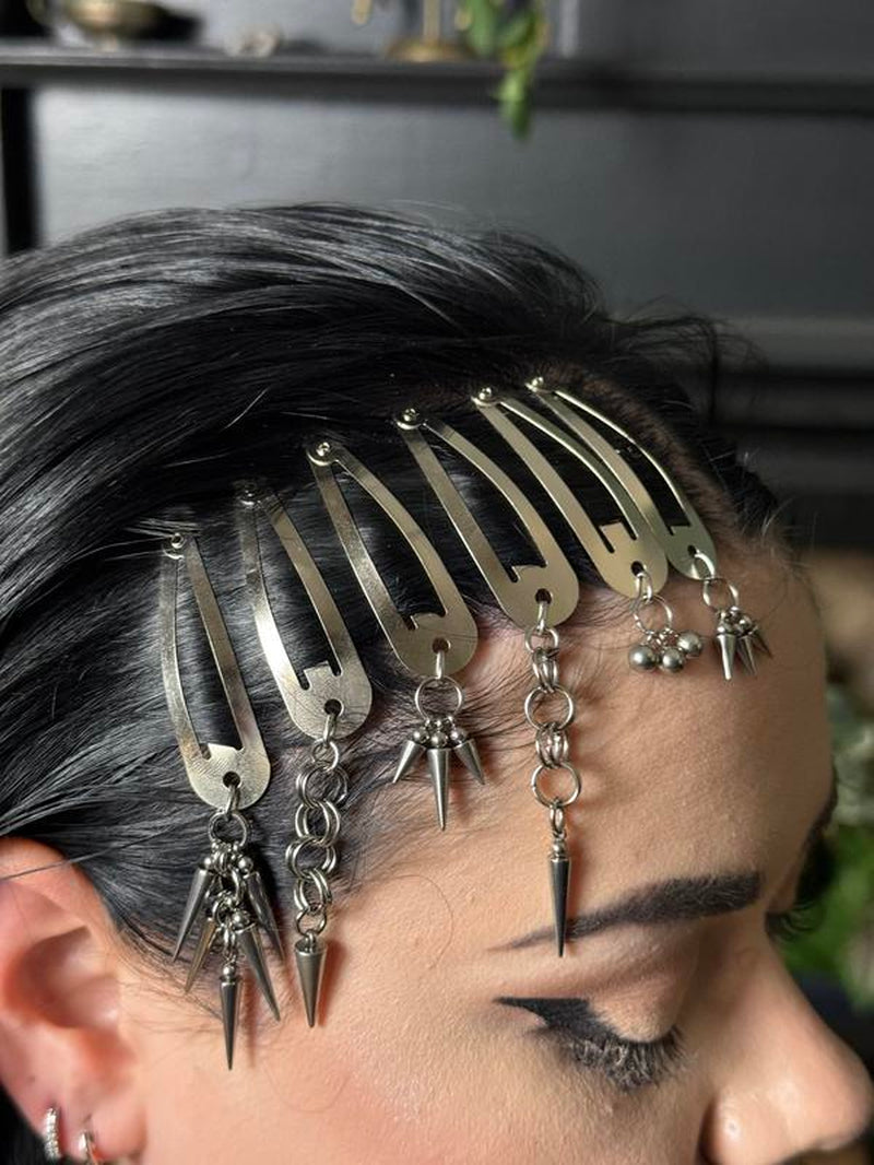 Style Noir - Goth Alternative Y2K Style Snap Clips - Cult of Noir Casual Versatile Elegant Fashion Hair Barrettes